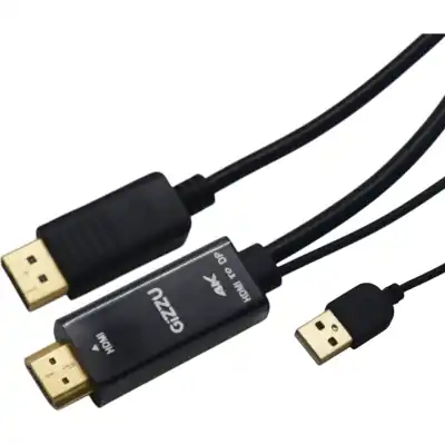 Gizzu 4K HDMI to DP Cable (1.8m) - Black