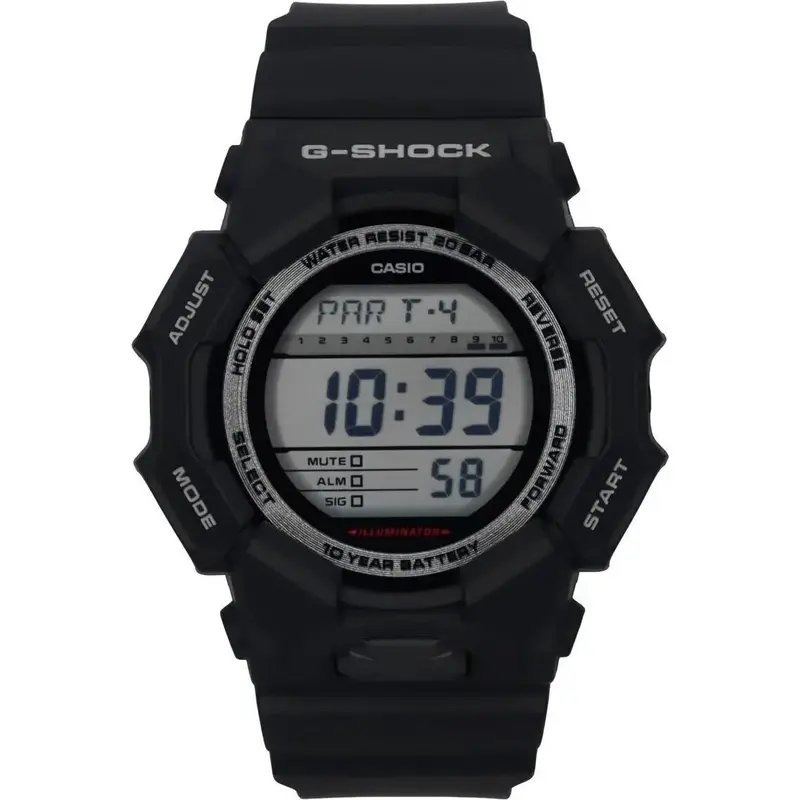 Casio G-Shock Digital Bio-Based Black Resin Strap Black Dial Quartz GD-010-1 200M Men's Watch