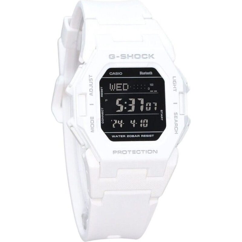 Casio G-Shock Digital Smartphone Link White Resin Strap Quartz GD-B500-7 200M Men's Watch