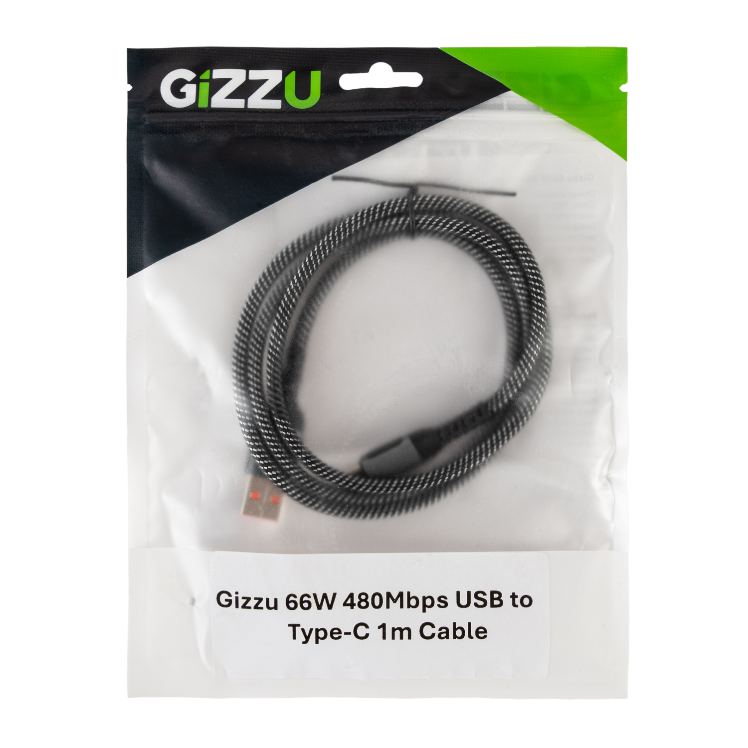 GIZZU 66W 480Mbps USB to Type-C 2m Cable - Image 4