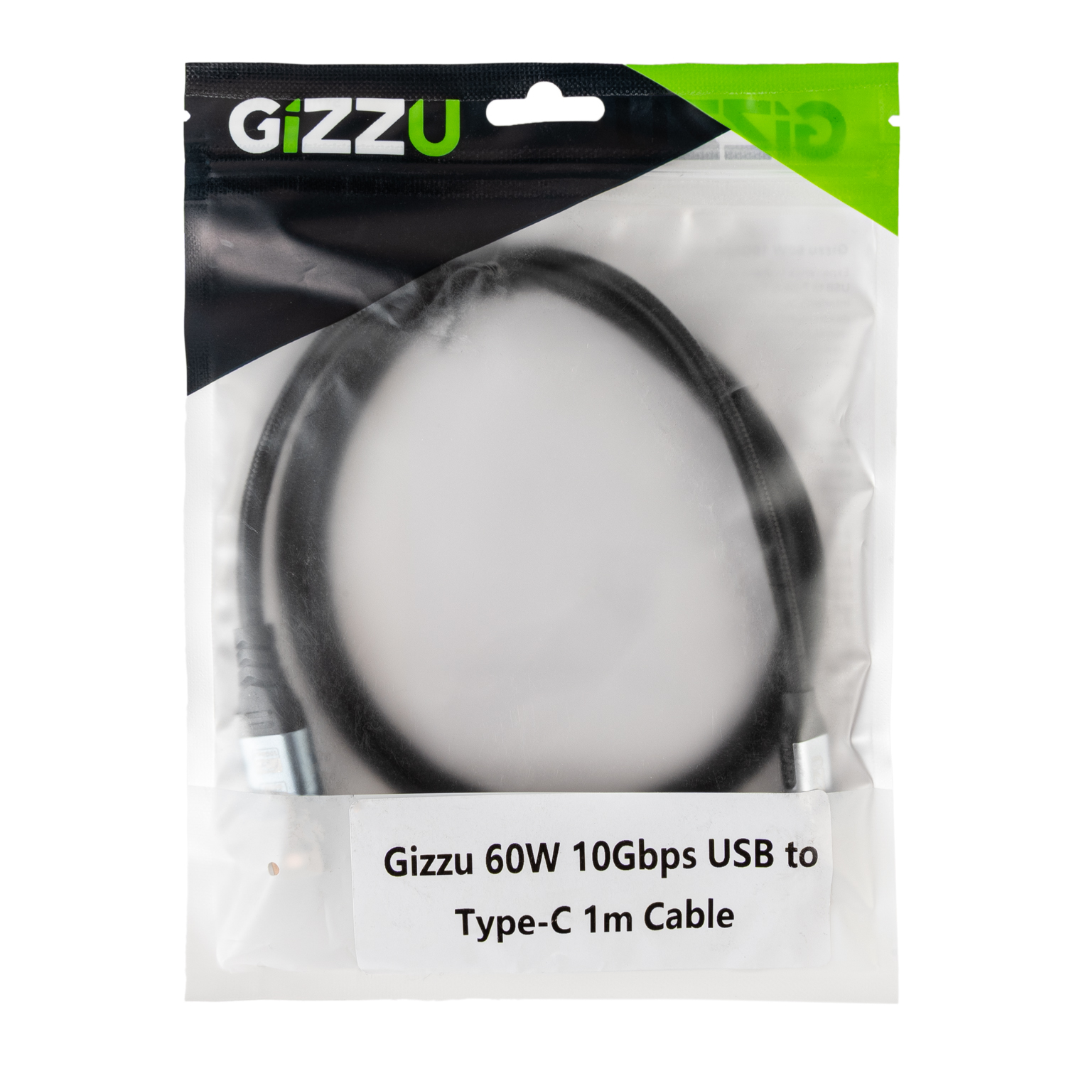 GIZZU 60W 10Gbps USB to Type-C 2m Cable - Image 4