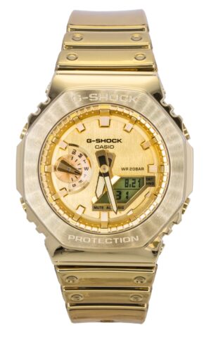 Casio G-Shock G-Steel Fine Metallic Analog Digital Gold Dial Quartz GM-2100YMG-9A9 200M Men's Watch