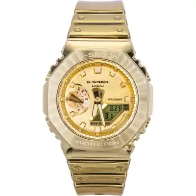 Casio G-Shock G-Steel Fine Metallic Analog Digital Gold Dial Quartz GM-2100YMG-9A9 200M Men's Watch
