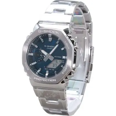 Casio G-Shock G-Steel Analog Digital Blue Dial Quartz GM-2110D-2B 200M Men's Watch
