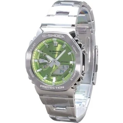 Casio G-shock G-steel Analog Digital Green Dial Quartz Gm-2110d-3a 200m Men's Watch