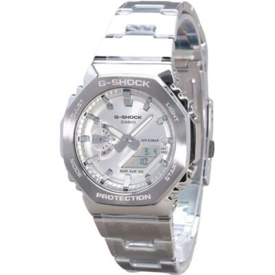 Casio G-shock G-steel Analog Digital Silver Dial Quartz Gm-2110d-7a 200m Men's Watch