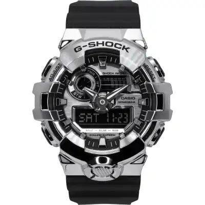 Casio G-Shock G-Steel Analog Digital Resin Strap Silver Dial Quartz GM-700-1A 200M Men's Watch