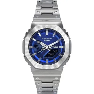 Casio G-Shock Analog Digital Full Metal Smartphone Link Blue Dial Solar GM-B2100AD-2A 200M Men's Watch