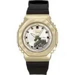Casio G-Shock Metal Clad Analog Digital Resin Strap Siver Dial Quartz GM-S2100BC-1A 200M Women's Watch