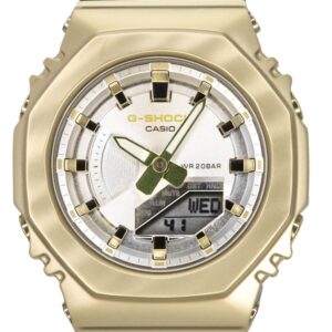 Casio G-Shock Metal Clad Analog Digital Resin Strap Siver Dial Quartz GM-S2100BC-1A 200M Women's Watch