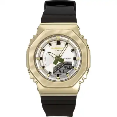 Casio G-Shock Metal Clad Analog Digital Resin Strap Siver Dial Quartz GM-S2100BC-1A 200M Women's Watch