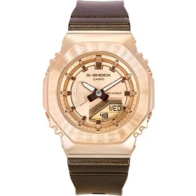 Casio G-Shock Analog Digital Bio-Based Resin Strap Rose Gold Dial Quartz GM-S2100CB-5A 200M Women's Watch