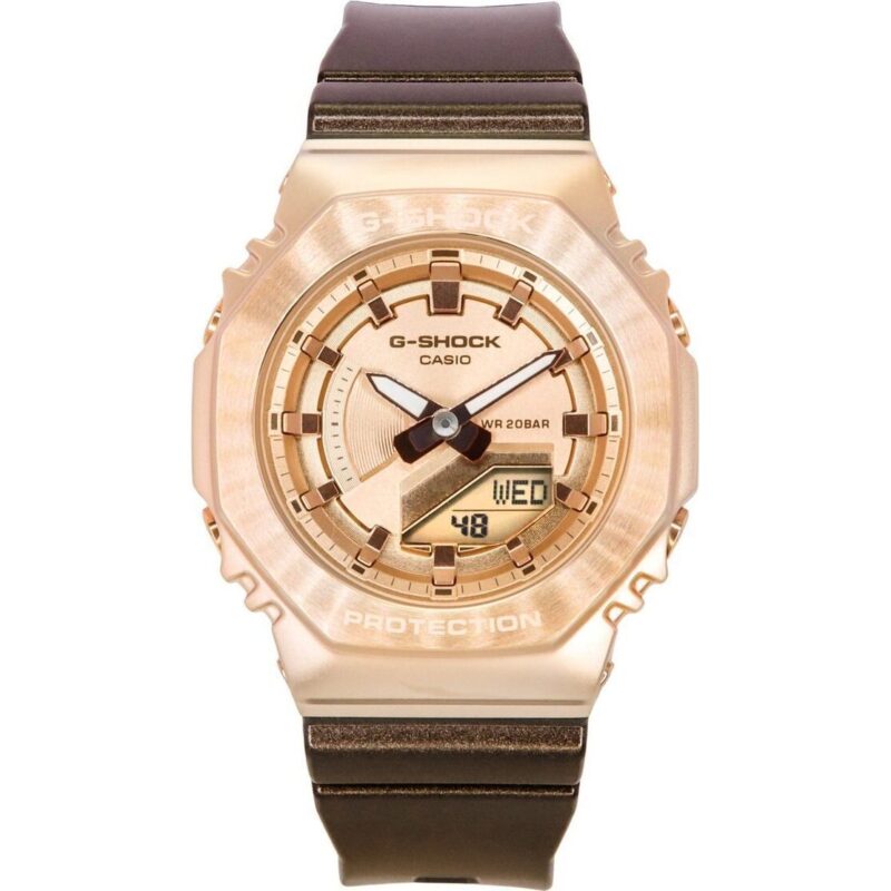 Casio G-Shock Analog Digital Bio-Based Resin Strap Rose Gold Dial Quartz GM-S2100CB-5A 200M Women's Watch