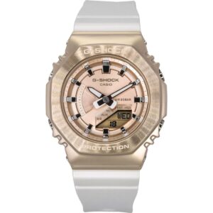 Casio G-Shock Analog Digital Bio-Based Resin Strap Rose Gold Dial Quartz GM-S2100CW-7A 200M Women's Watch