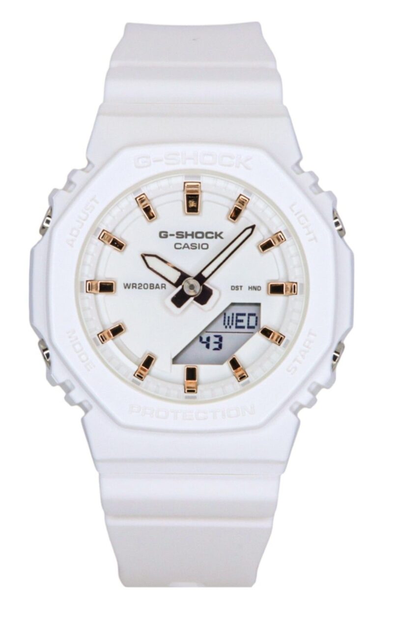 Casio G-Shock Analog Digital Bio-Based Resin Strap White Dial Quartz GMA-P2100M-7A 200M Women's Watch