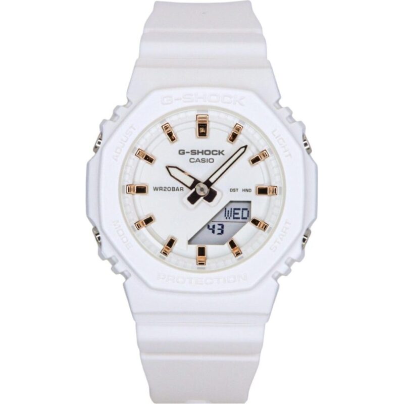 Casio G-Shock Analog Digital Bio-Based Resin Strap White Dial Quartz GMA-P2100M-7A 200M Women's Watch
