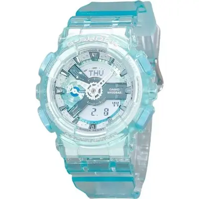 Casio G-Shock Analog Digital Translucent Light Blue Multicolor Dial Quartz GMA-S110VW-2A 200M Women's Watch