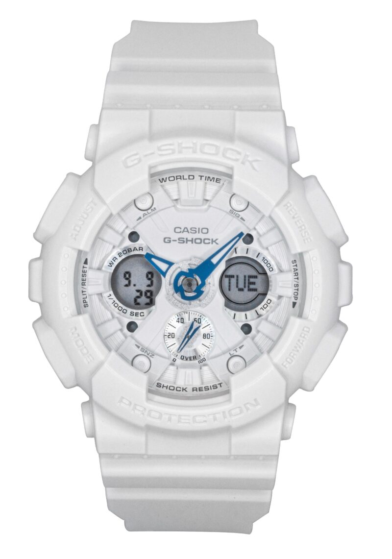 Casio G-Shock Analog Digital Bio-Based Resin White Dial Quartz GMA-S120SA-7A2 200M Women's Watch
