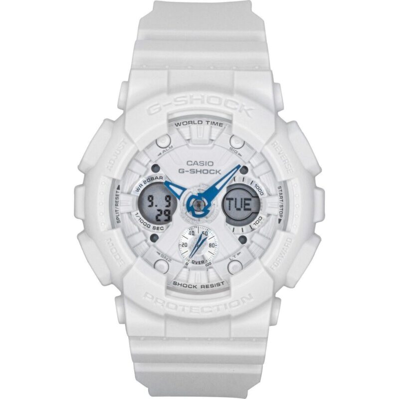 Casio G-Shock Analog Digital Bio-Based Resin White Dial Quartz GMA-S120SA-7A2 200M Women's Watch