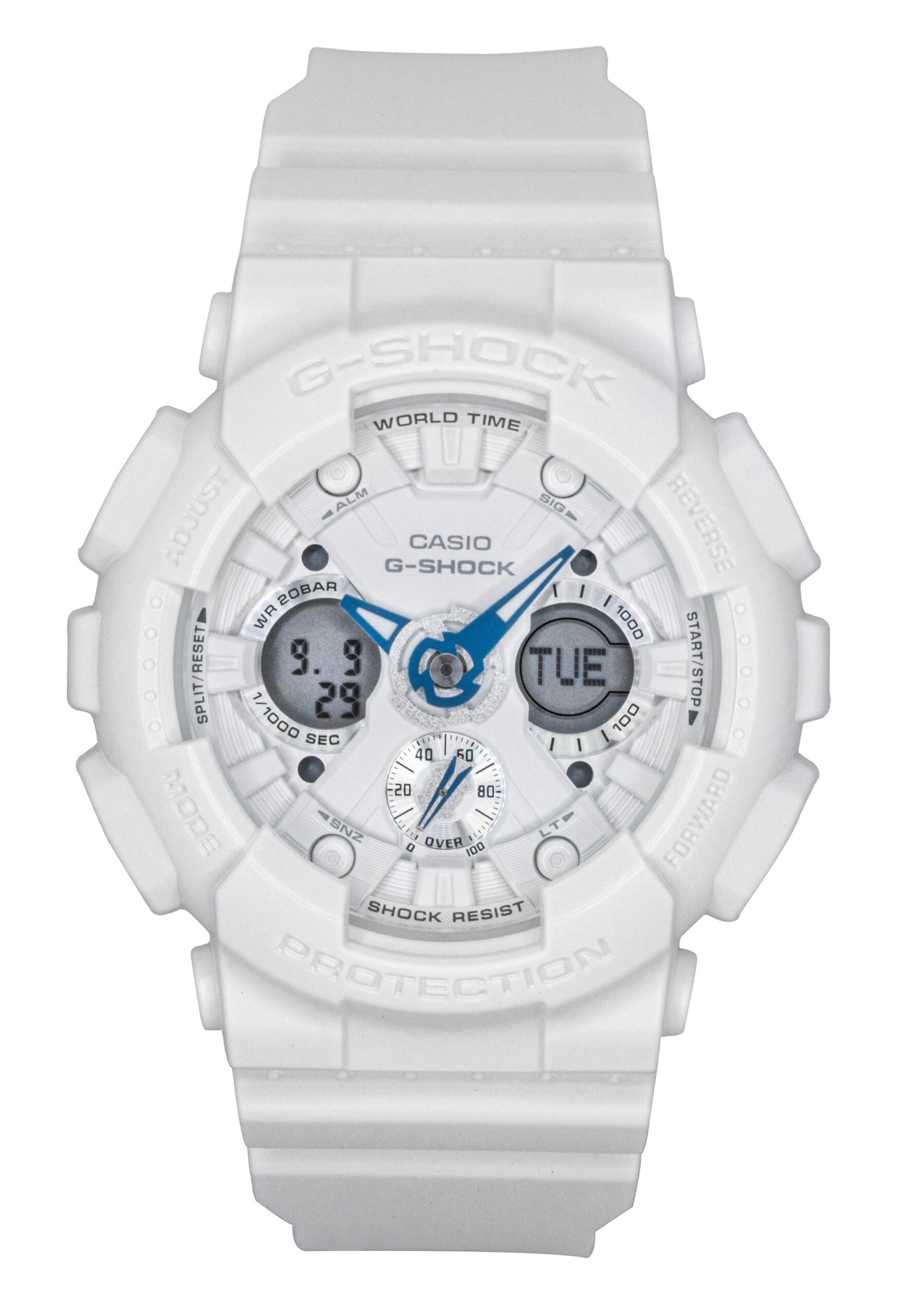 Casio G-Shock Analog Digital Bio-Based Resin White Dial Quartz GMA-S120SA-7A2 200M Women's Watch