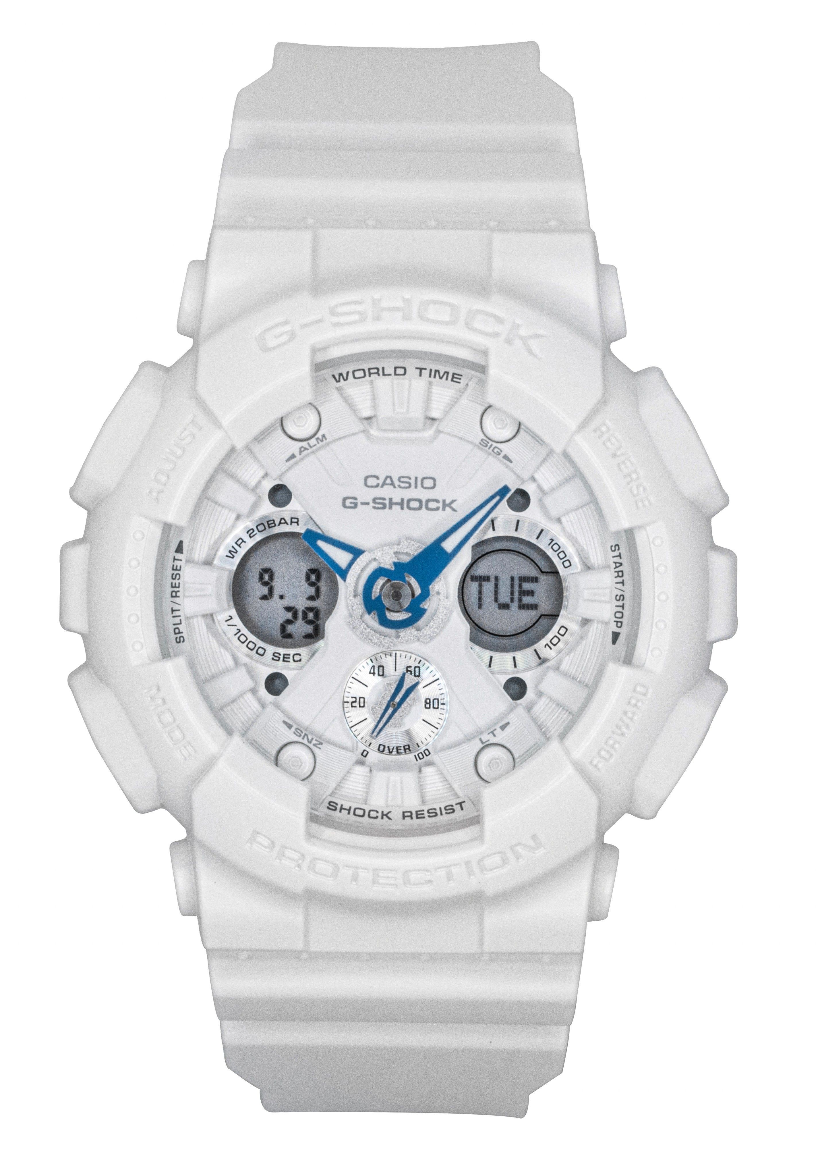 Casio G-Shock Analog Digital Bio-Based Resin White Dial Quartz GMA-S120SA-7A2 200M Women's Watch