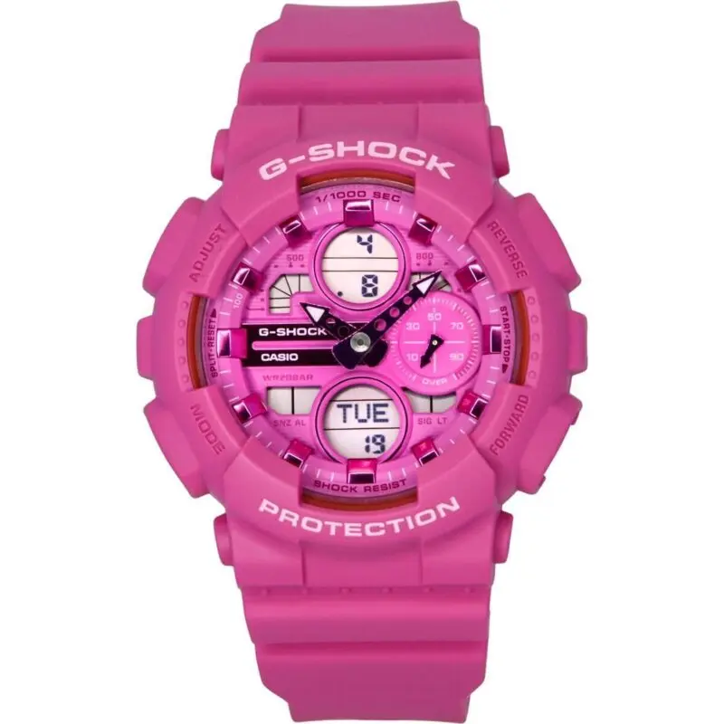 Casio G-Shock Analog Digital Bio-Based Resin Pink Dial Quartz GMA-S140PP-4A 200M Women's Watch Casio G-Shock Analog Digital Bio-Based Resin Pink Dial Quartz GMA-S140PP-4A 200M Women's Watch