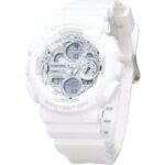 Casio G-Shock Analog Digital Bio Based White Resin Strap Silver Dial Quartz GMA-S140VA-7A 200M Women's Watch