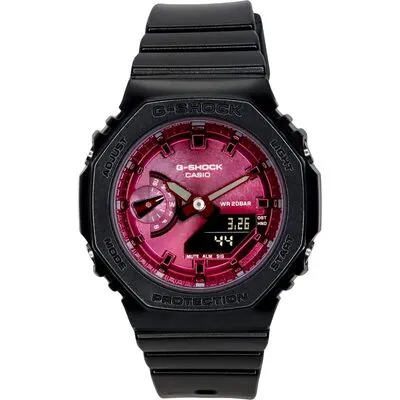 Casio G-Shock Analog Digital Resin Strap Burgundy Dial Quartz GMA-S2100RB-1A 200M Women's Watch