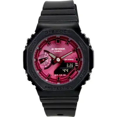 Casio G-Shock Analog Digital Resin Strap Burgundy Dial Quartz GMA-S2100RB-1A 200M Women's Watch