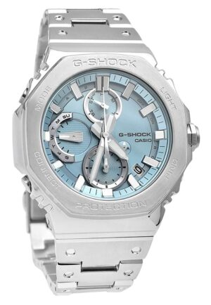 Casio G-Shock Full Metal Analog Chronograph Smartphone Link Ice Blue Dial Tough Solar GMC-B2100AD-2A 200M Men's Watch