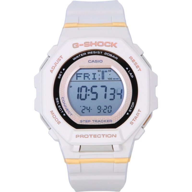 Casio G-shock G-squad Digital Smartphone Link Pale Pink Bio-based Resin Quartz Gmd-b300-4 200m Women's Watch