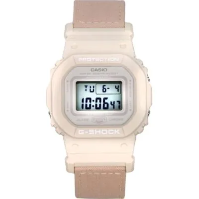 Casio G-Shock Digital Organic Pink Cloth Strap Bio-Based Resin Quartz GMD-S5600CT-4 200M Women's Watch