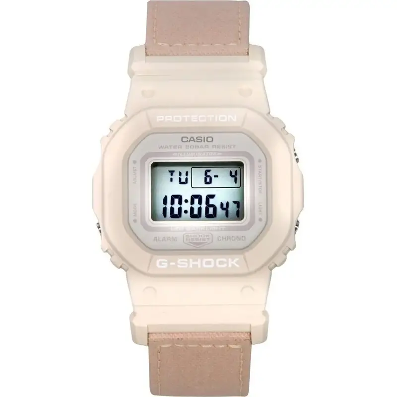 Casio G-Shock Digital Organic Pink Cloth Strap Bio-Based Resin Quartz GMD-S5600CT-4 200M Women's Watch
