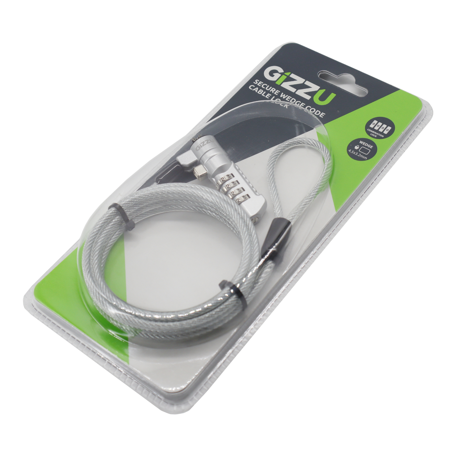 Gizzu Secure Wedge Code Cable Lock 1.8m - Image 4