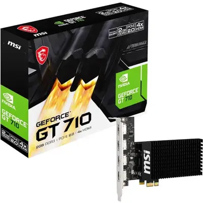 MSI Nvidia GeForce GT 710 2GD3H 2GB 64-BIT 4x HDMI Graphics Card