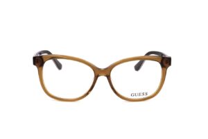Guess Eyewear Unisex Eyeglasses (GU2505 SHINY LIGHT BROWN)