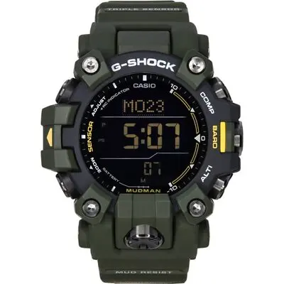 Casio G-Shock Mudman Master Of G-Land Digital Green Resin Strap Solar GW-9500-3 200M Men's Watch