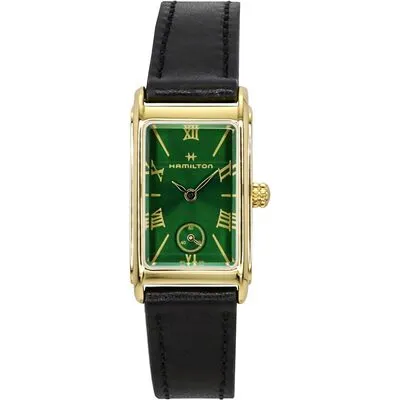 Hamilton American Classic Ardmore Leather Strap Green Dial Quartz H11261760 Unisex Watch