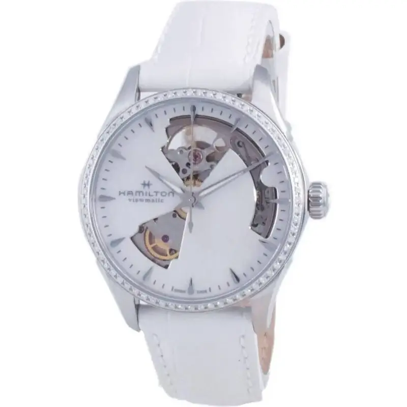 Hamilton Jazzmaster Open Heart Leather Automatic H32205890 Women's Watch