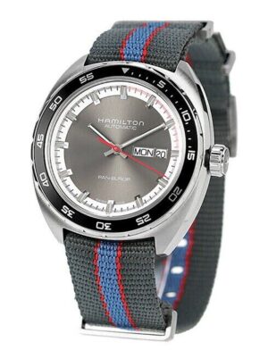 Hamilton American Classic Pan Europ Fabric Strap Gray Dial Automatic H35415982 Men's Watch