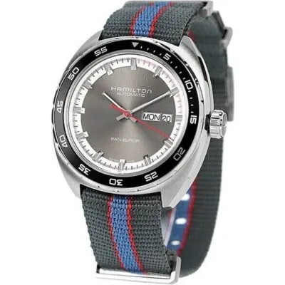 Hamilton American Classic Pan Europ Fabric Strap Gray Dial Automatic H35415982 Men's Watch
