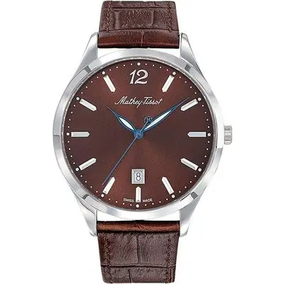 Mathey-Tissot Urban Leather Strap Brown Dial Quartz H411AM Men's Watch