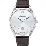 Mathey-Tissot Urban Leather Strap Silver Dial Quartz H411AS Men's Watch