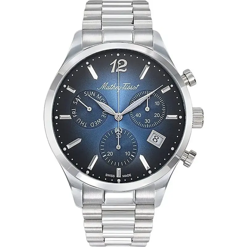 Mathey-Tissot Urban Chrono Stainless Steel Blue Dial Quartz H411CHABU Men's Watch
