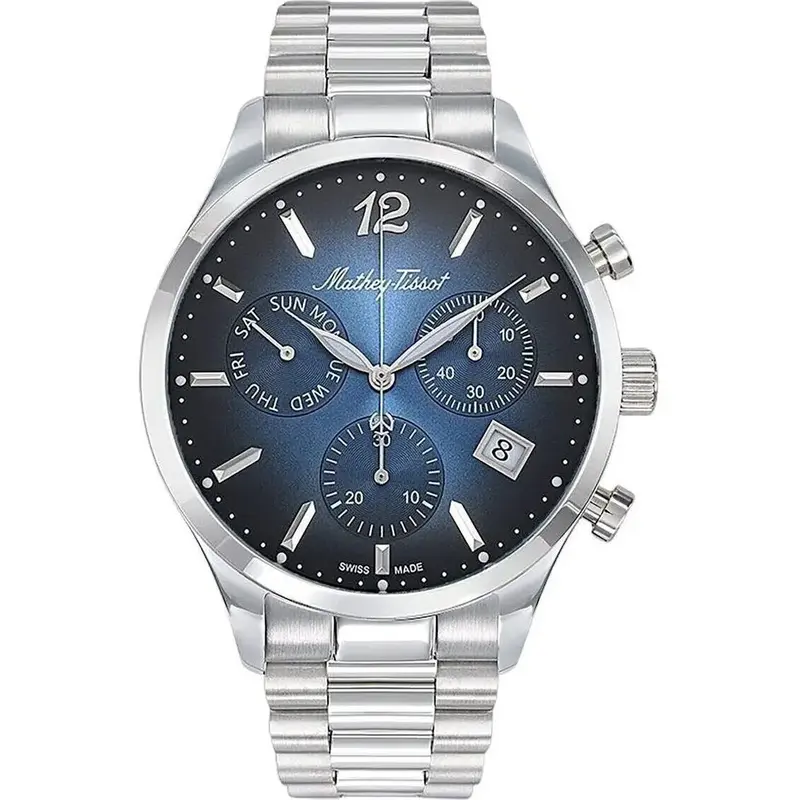 Mathey-Tissot Urban Chrono Stainless Steel Blue Dial Quartz H411CHABU Men's Watch