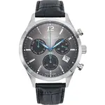 Mathey-Tissot Urban Chrono Leather Strap Black Dial Quartz H411CHALN Men's Watch