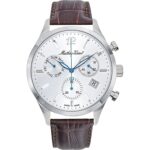 Mathey-Tissot Urban Chrono Leather Strap Silver Dial Quartz H411CHALS Men's Watch