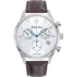 Mathey-Tissot Urban Chrono Leather Strap Silver Dial Quartz H411CHALS Men's Watch