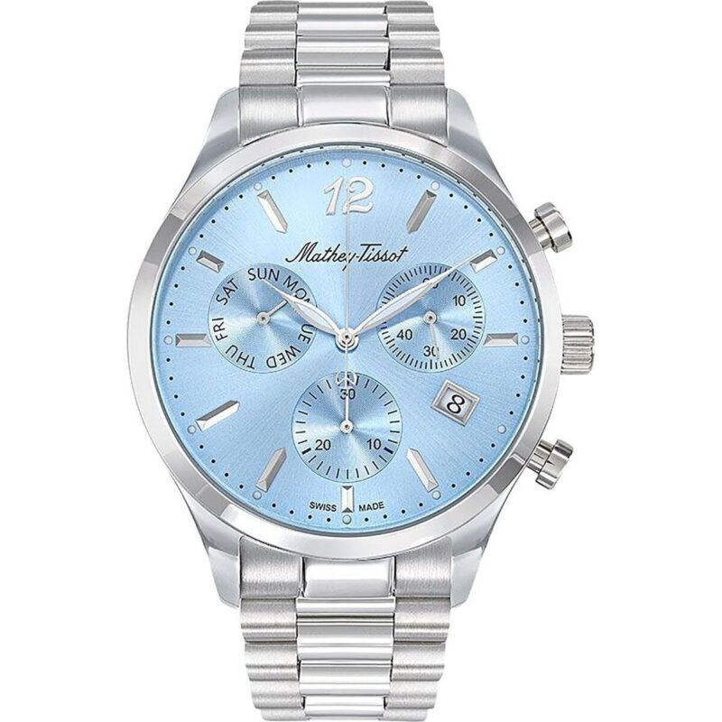Mathey-Tissot Urban Chrono Stainless Steel Blue Dial Quartz H411CHASKY Men's Watch Mathey-Tissot Urban Chrono Stainless Steel Blue Dial Quartz H411CHASKY Men's Watch