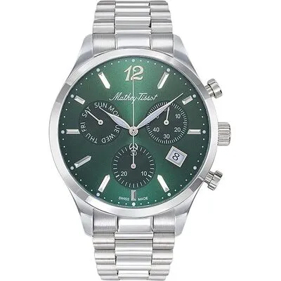 Mathey-Tissot Urban Chrono Stainless Steel Green Dial Quartz H411CHAV Men's Watch